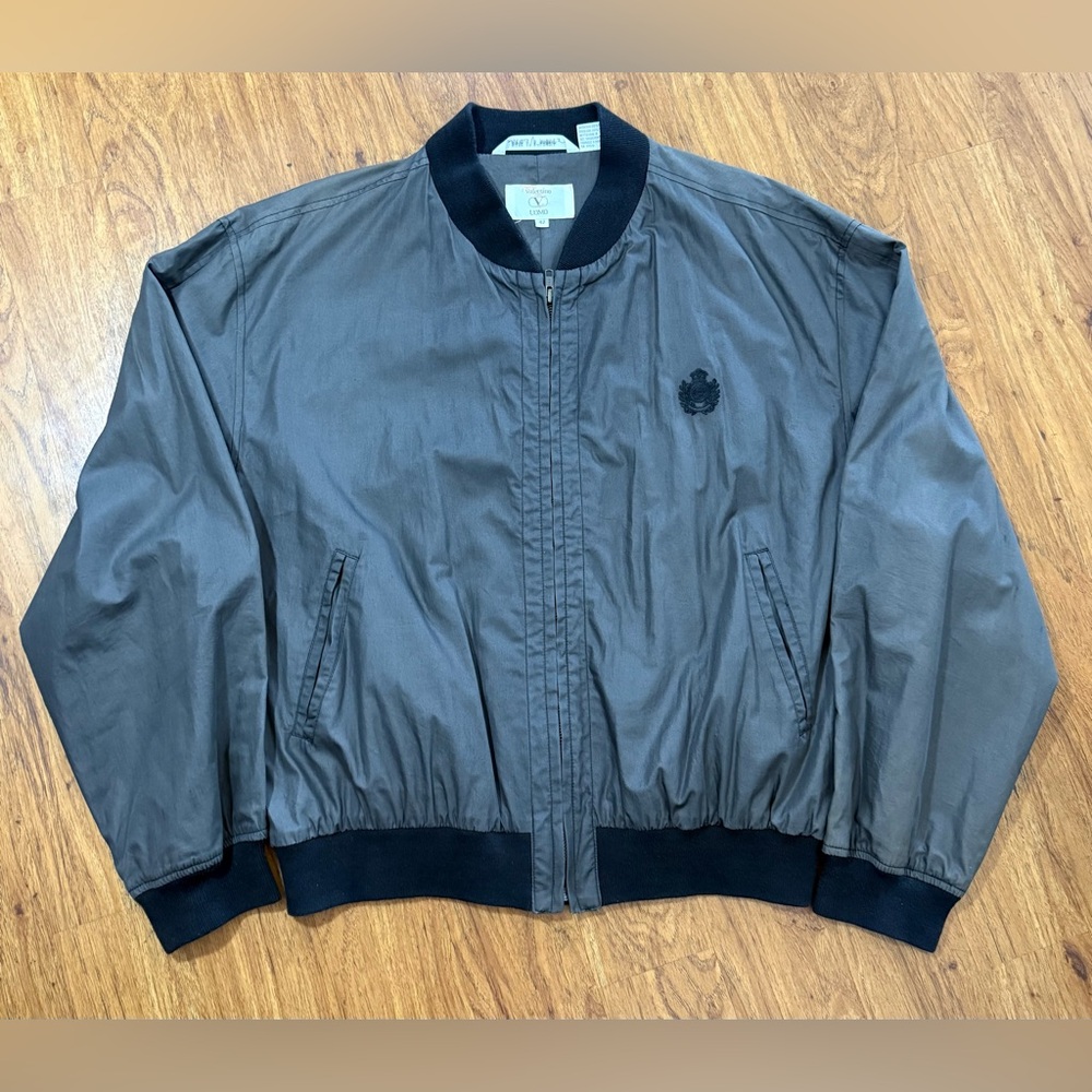 Vintage 80’s Valentino Uomo Jacket Men’s Designer Black Gray L 100% Authentic